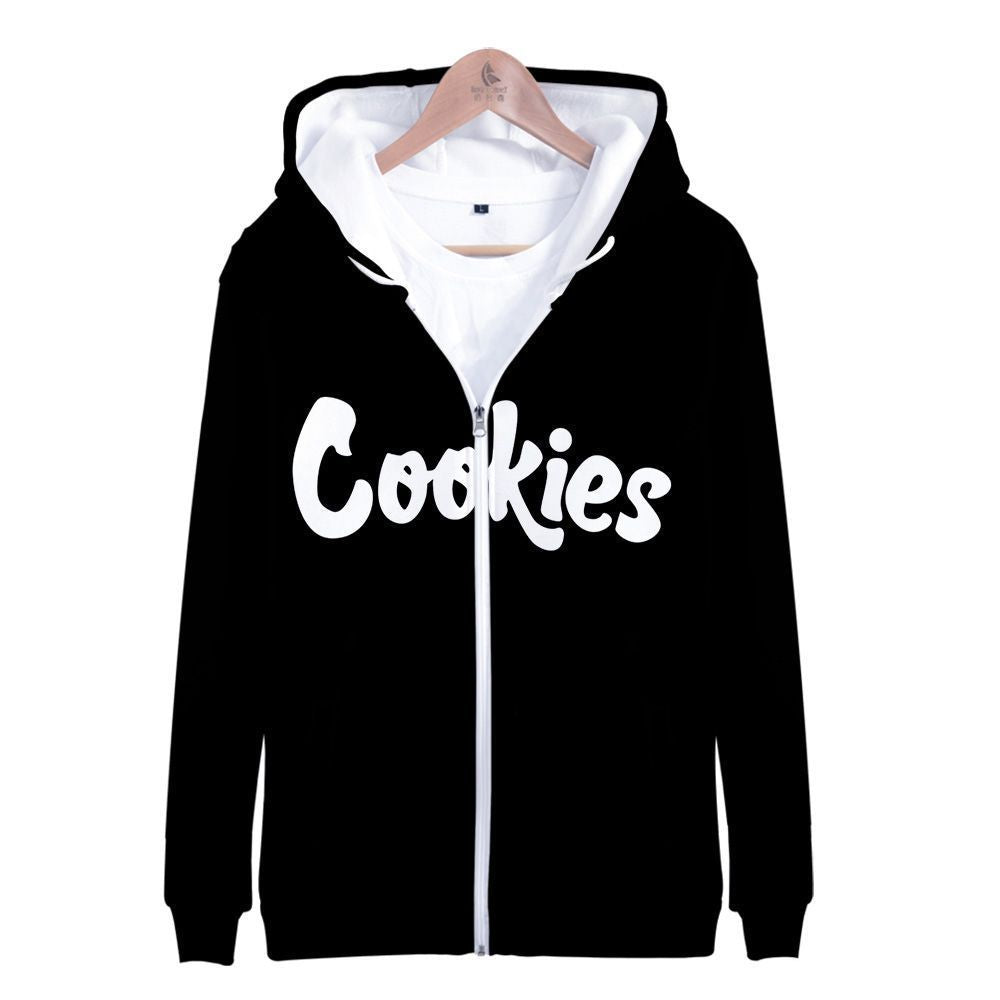 Cookies Hoodie Digital Printing Zipper Sweet Sweater