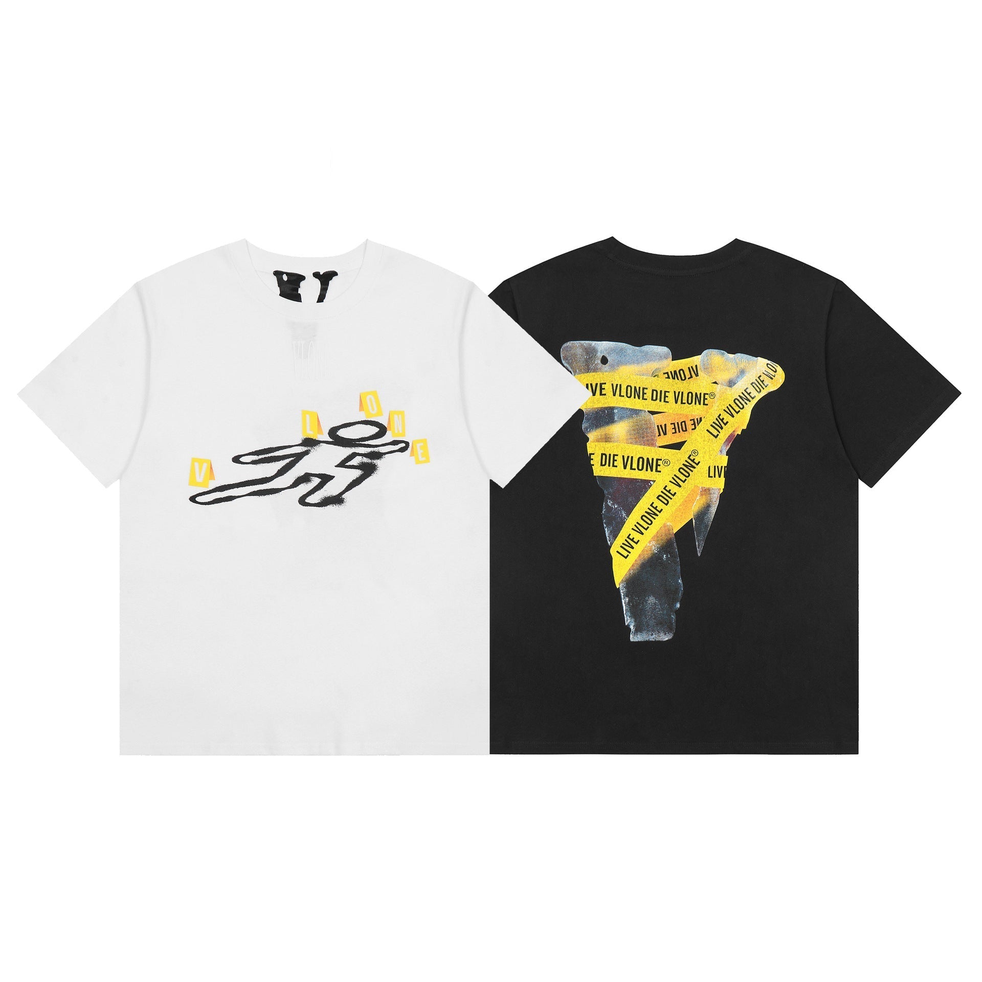 Vlone T Shirt Spring/Summer Tape Pattern