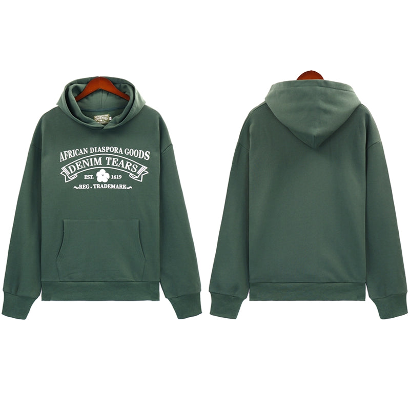 Denim Tears Outfit:Hoodie/Sweatpants (Separate Purchase Options) Casual Hooded Sweatshirt Sweatpants