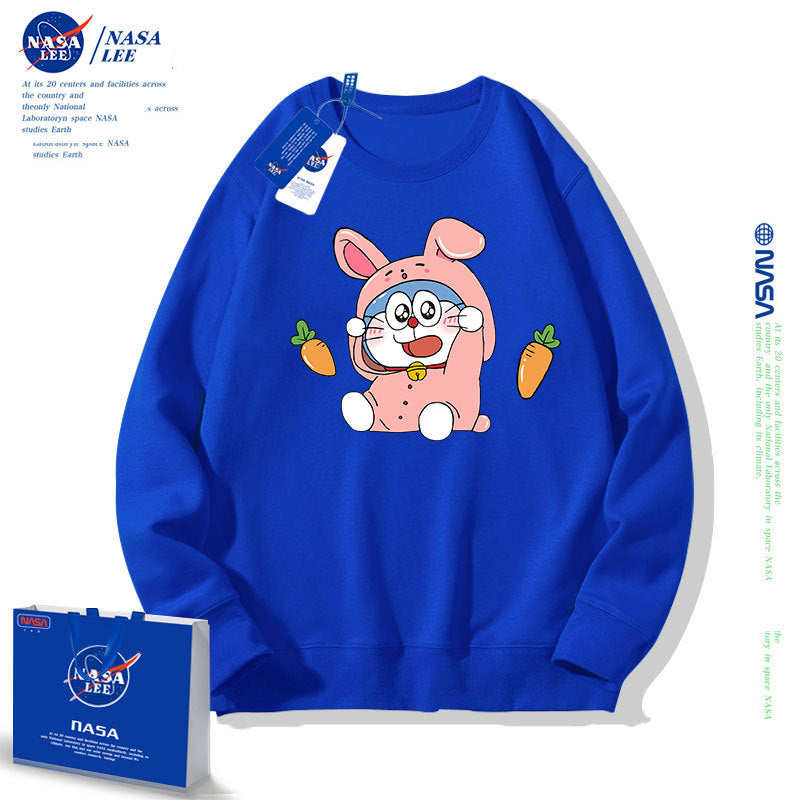 Nasa Children Hoodie Nasa Sweater Girls' Casual Loose Doraemon Pattern