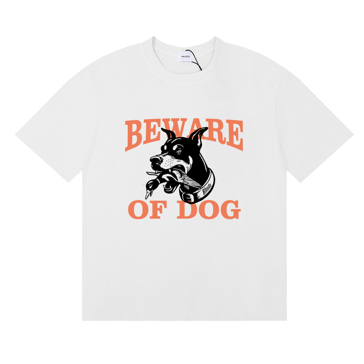 Rhude T Shirt Hound Letter Print Short Sleeve T-Shirt