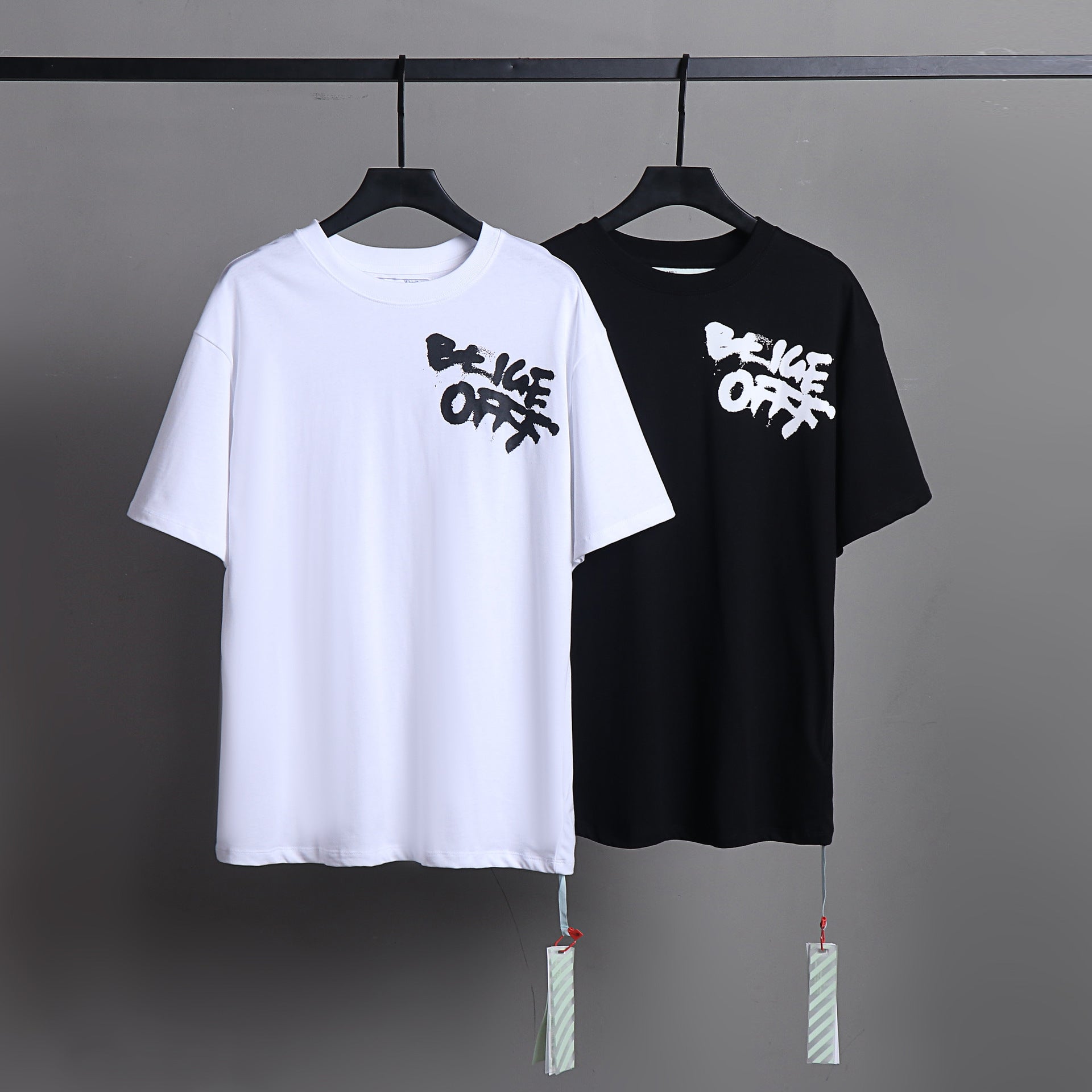 Ow T Shirts Printed Male and Female Trendy Brand Short Sleeve
