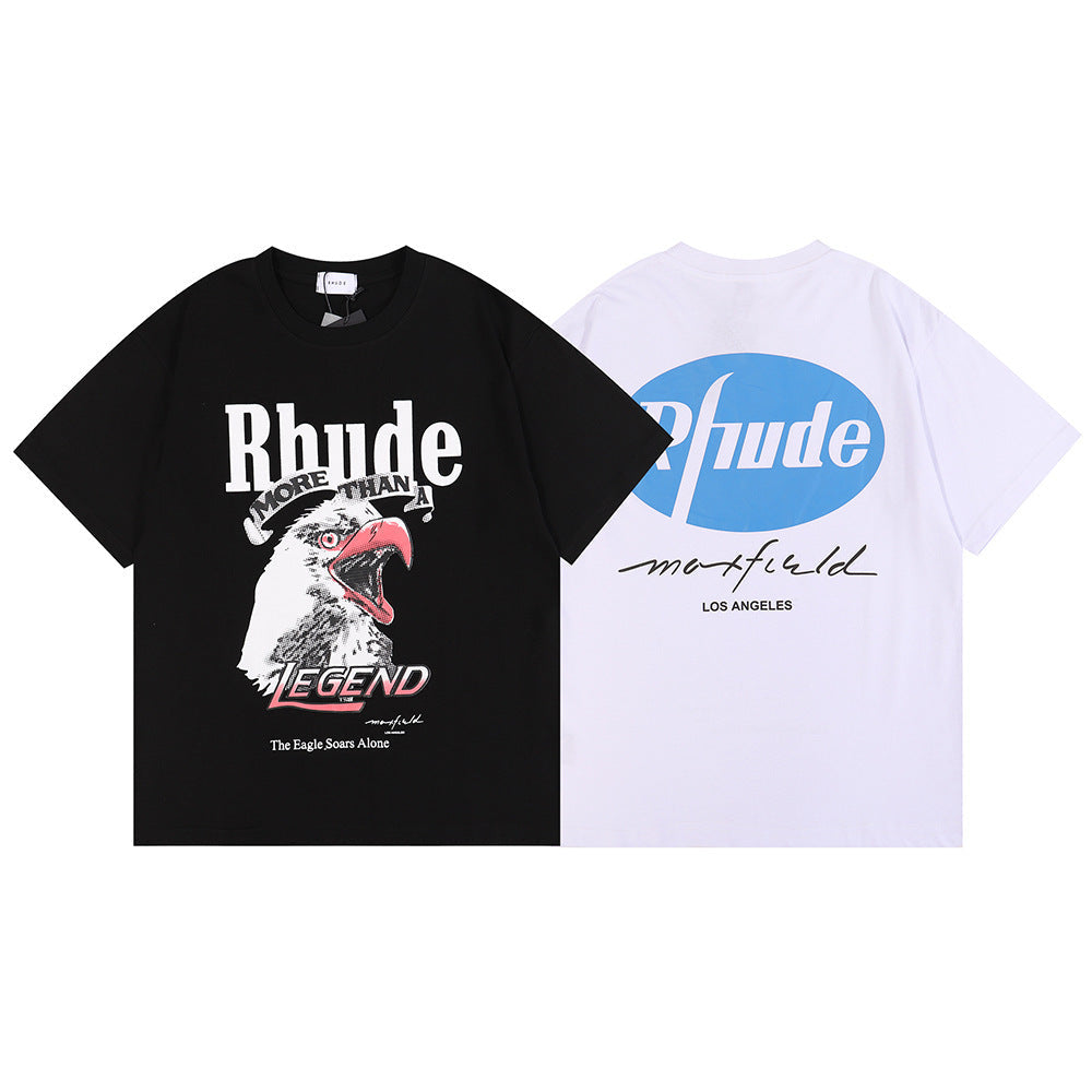 Rhude T Shirt Micro Eagle Letter Print Short Sleeve T-Shirt