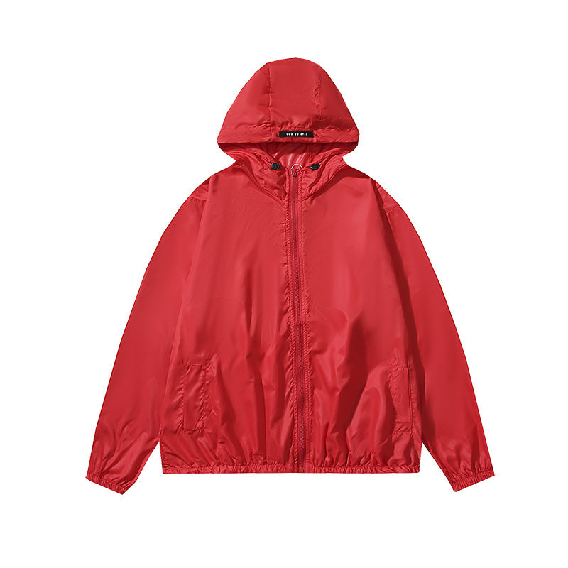 Fog Fear of God Hooded Sun Protection Shirt Casual Sun Protection Clothing Letter Hoodie