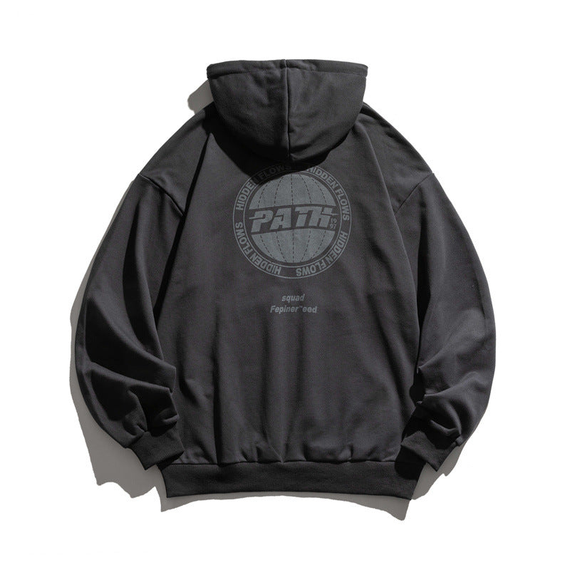 Autumn Hooded Sweaters Menswear Loose round Neck