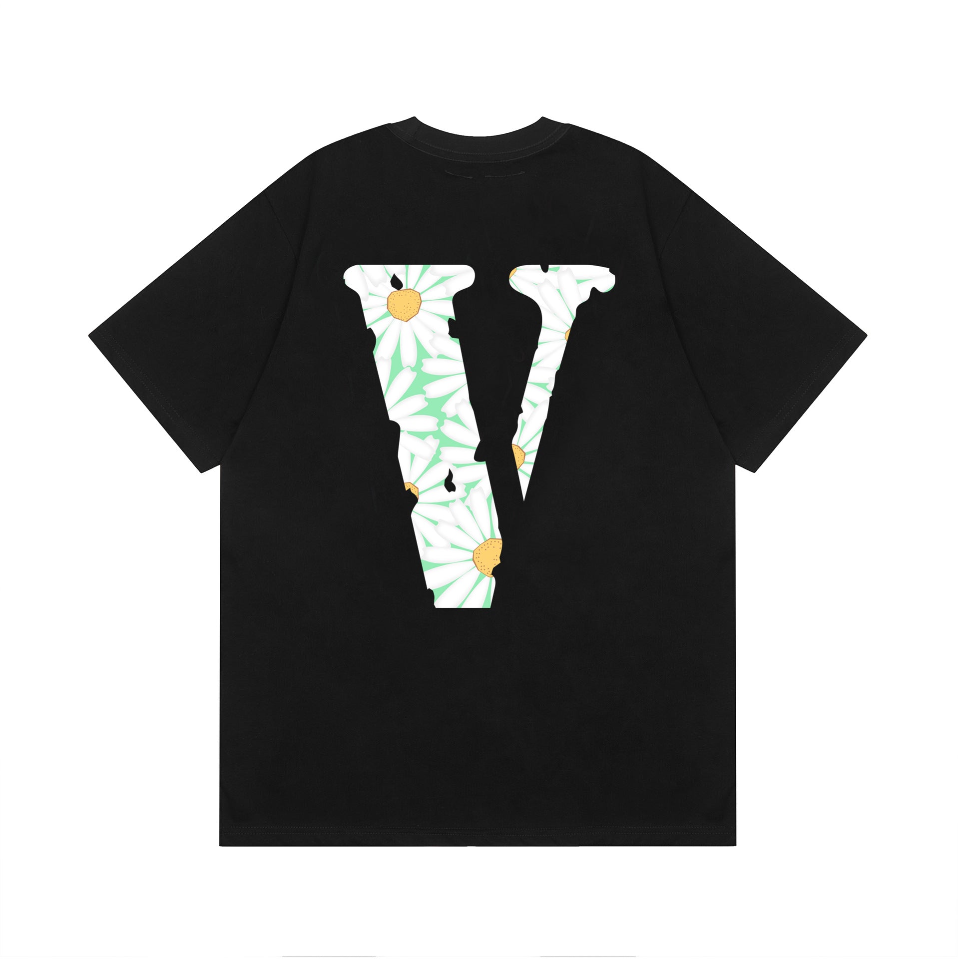 Vlone T Shirt Spring Summer Pattern Crew Neck