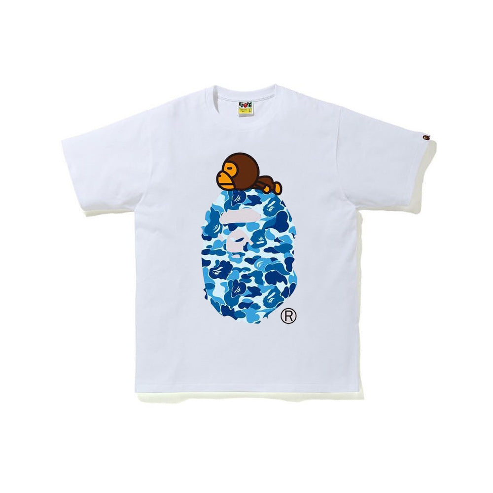 Bape Bearbrick T Shirt Classic Ape Printed Short Sleeve T-Shirt For Men And Women