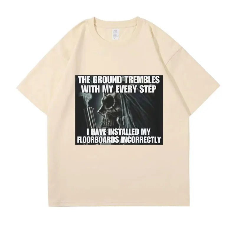 Hard Evil Skeleton Meme T Shirt The Ground mbles with