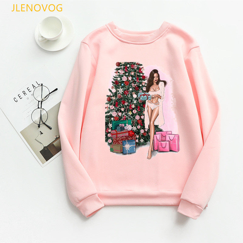 Christmas e and Christmas gifts print hoodies women clothes