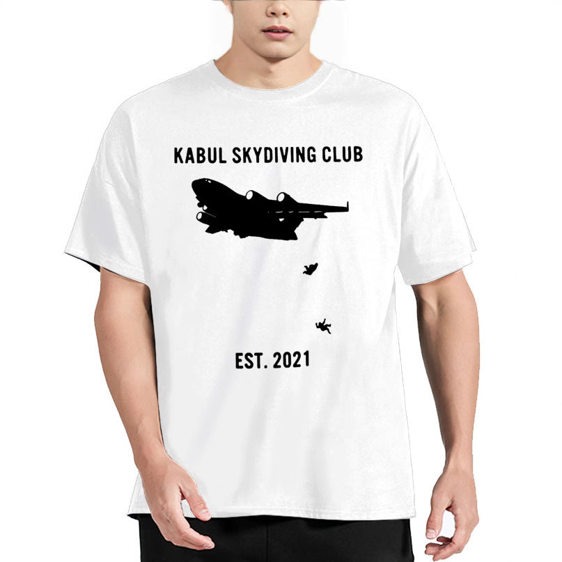 Kabul Skydiving Club EST 2021 Shirt T Shirt Cotton Fitness