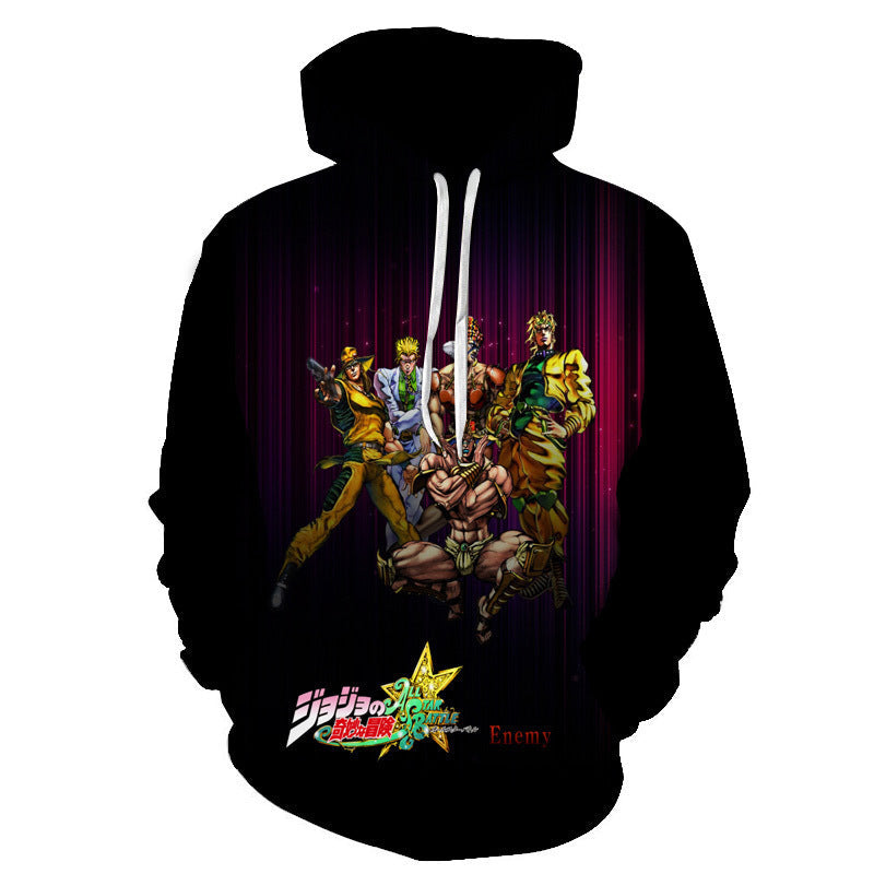 Anime Hoddies JoJo Fantasy Adventure 3D Digital Printing Hoodie