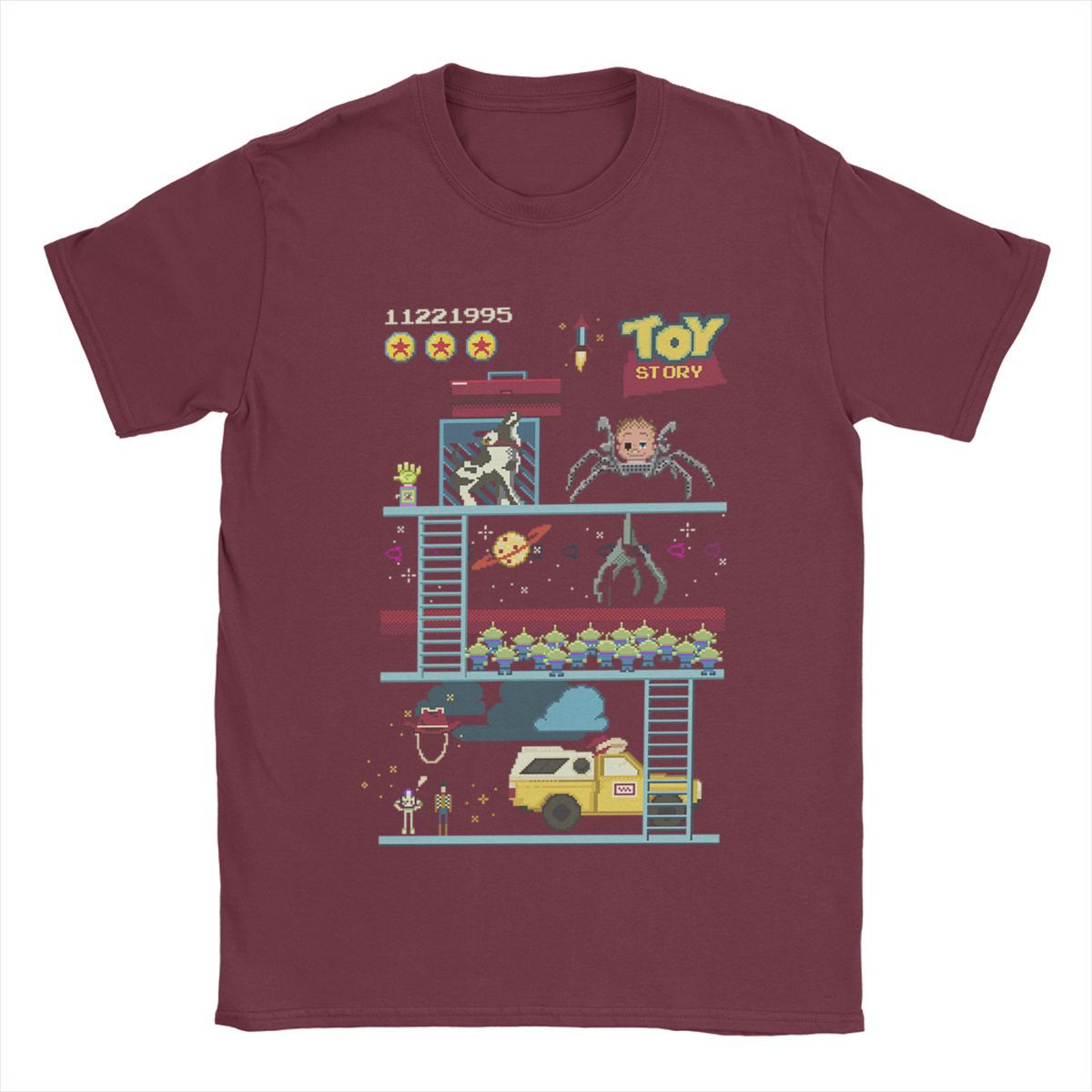 Toy Story T Shirts Men Cotton Casual T-Shirt Round Neck