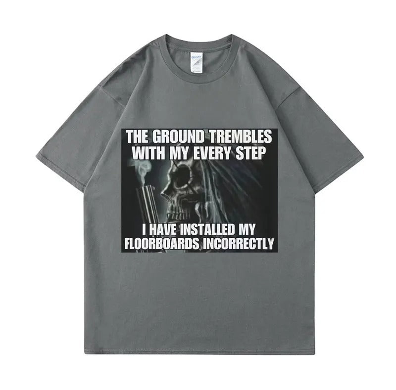 Hard Evil Skeleton Meme T Shirt The Ground mbles with