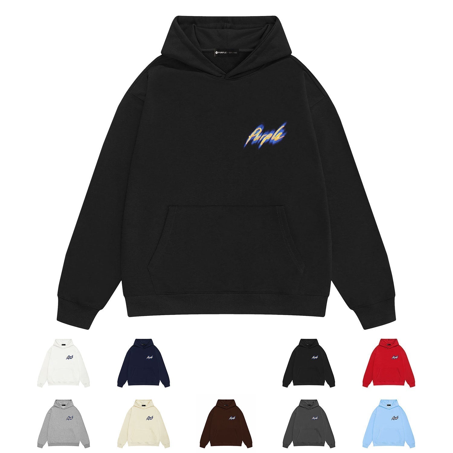 Purple Brand Hoodie Fashion Loose Hooded Sweater