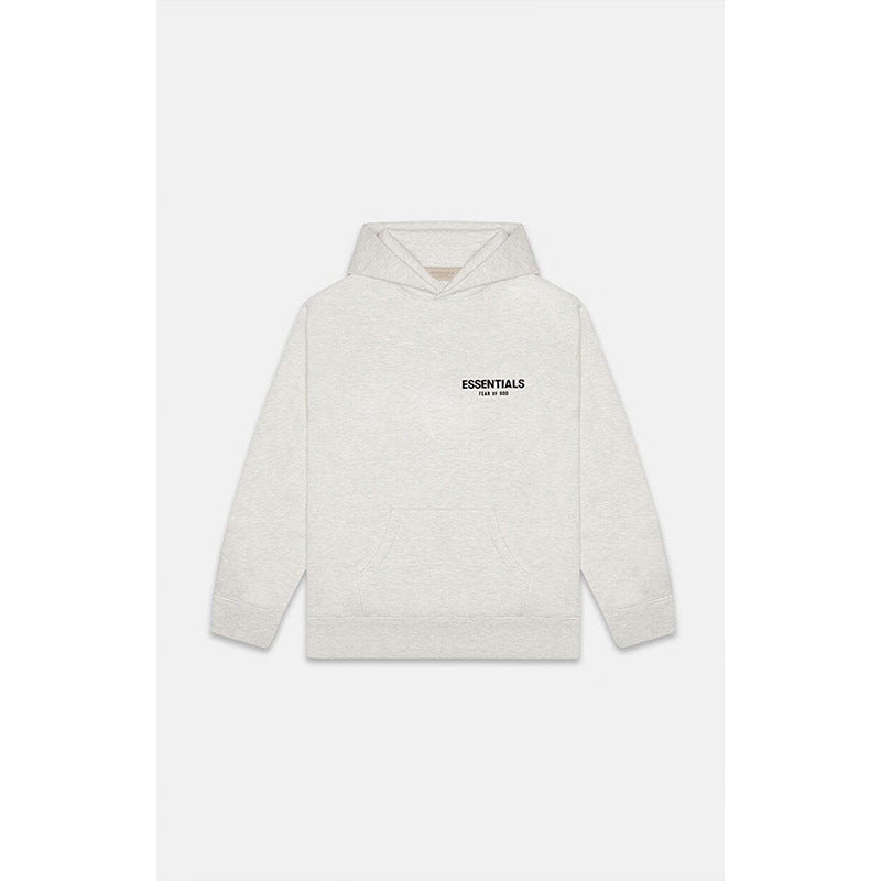 Fog Essentials Hoodie Sweater Black Letters Flocking