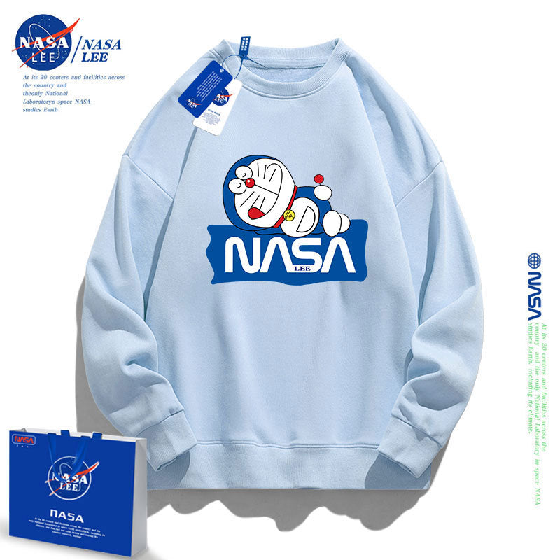 Nasa Children Hoodie Nasa Sweater Children'S Clothing Autumn Loose Round Neck Thickened