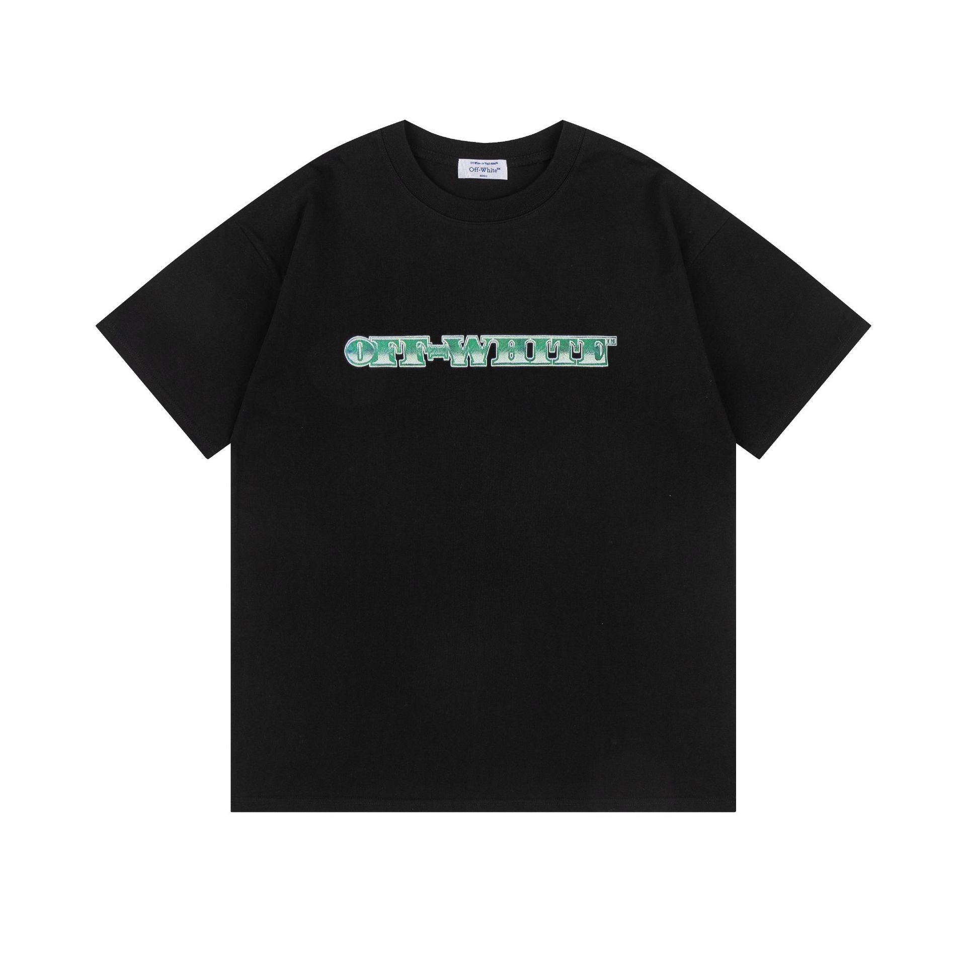 Off White T Shirts OW Money Arrow Pattern Crew Neck Pullover Short Sleeves