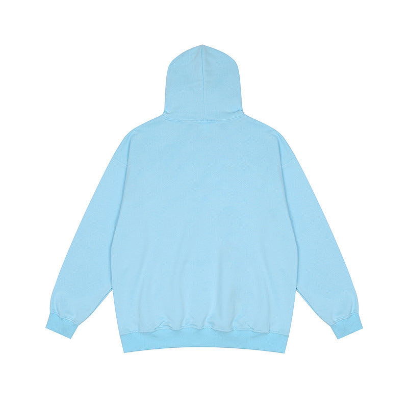 Man Fall Outfits Printed Hoodie Men's and Women's Street Loose Couple Leisure Pullover Coat