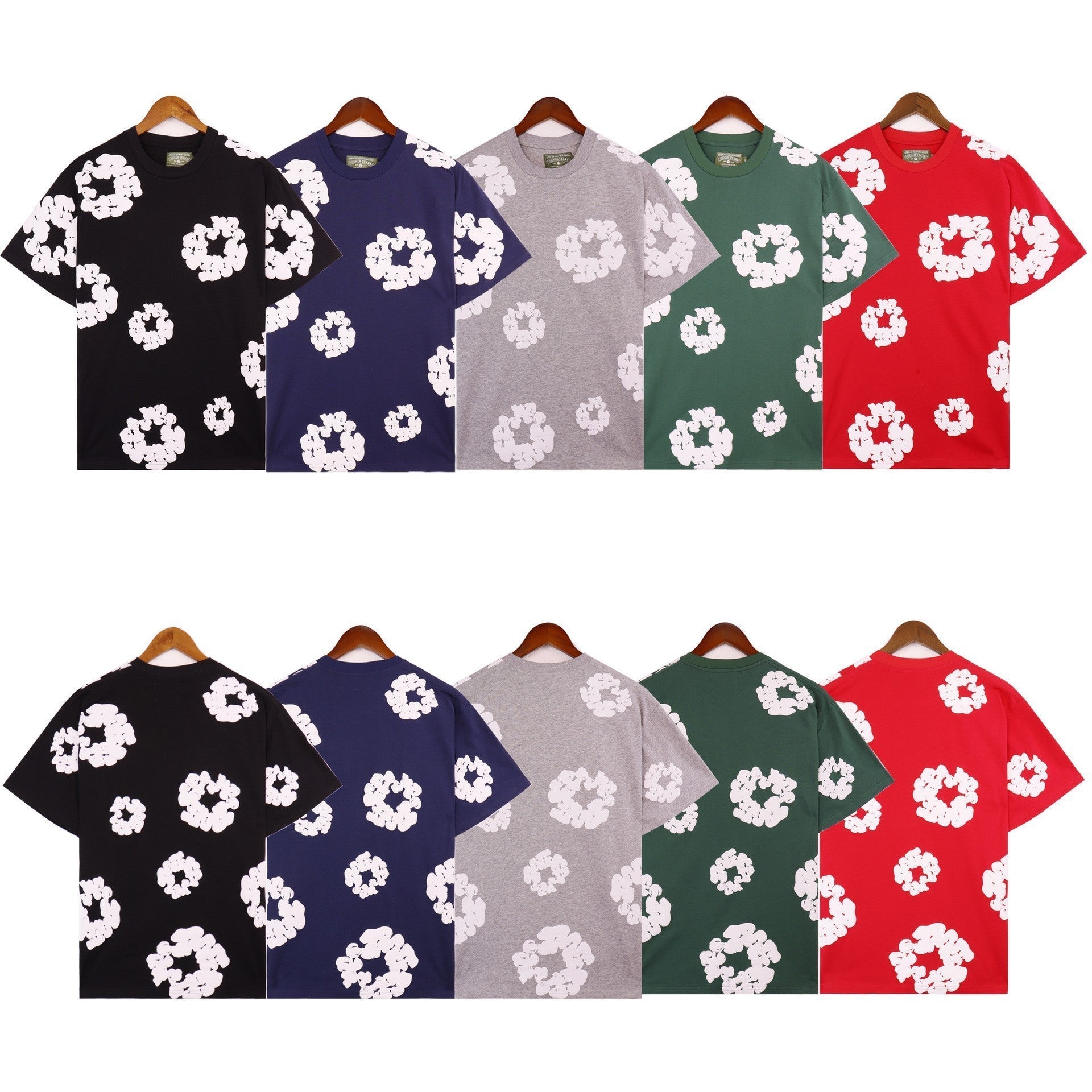 Denim Tears T Shirts Kapok Puff Print Short Sleeve T-shirt