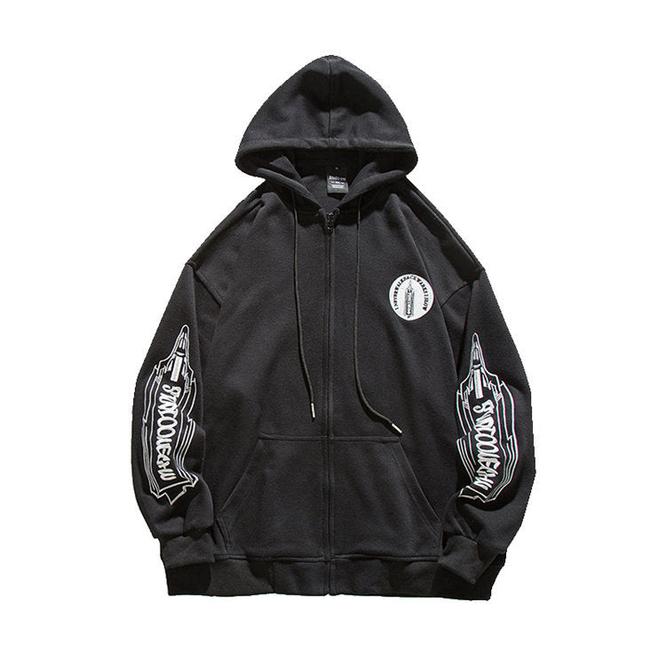 Men's Graphic Hoodies Men's Cardigan Loose Fashion Men's Sweater