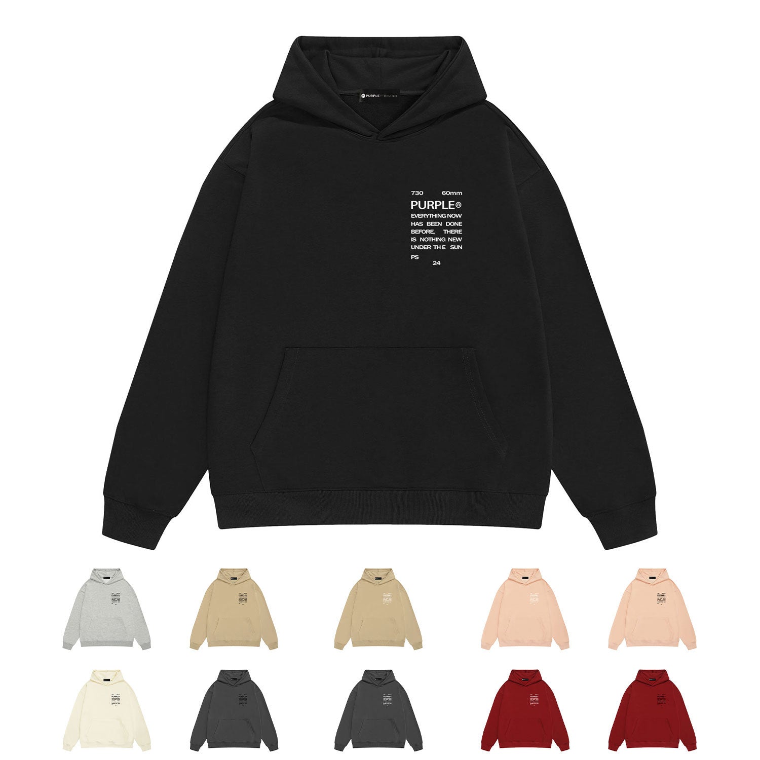 Purple Brand Hoodie Fashion Loose Hooded Sweater