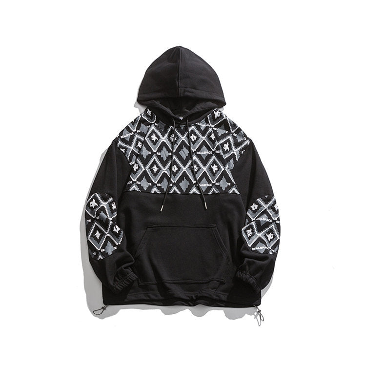 Men's Graphic Hoodies Men's Autumn Loose Trendy Hooded Jacket