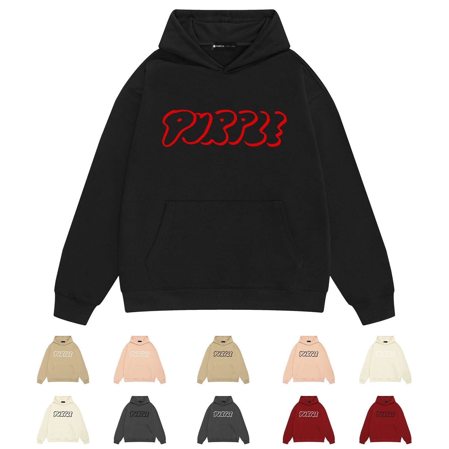 Purple Brand Hoodie Fashion Loose Hooded Sweater