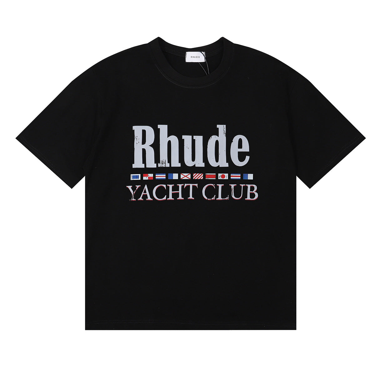 Rhude T Shirt Sailing Letter Coconut Logo Short Sleeve T-Shirt