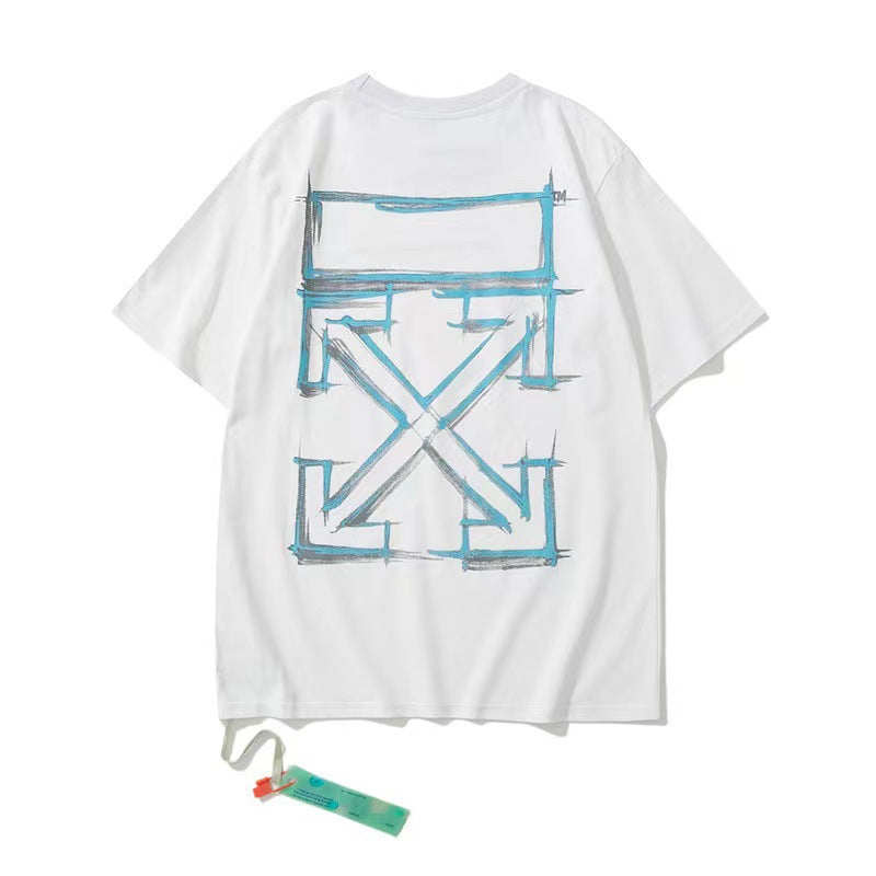 Off White T Shirts Marker Pen Sketch Arrow Print
