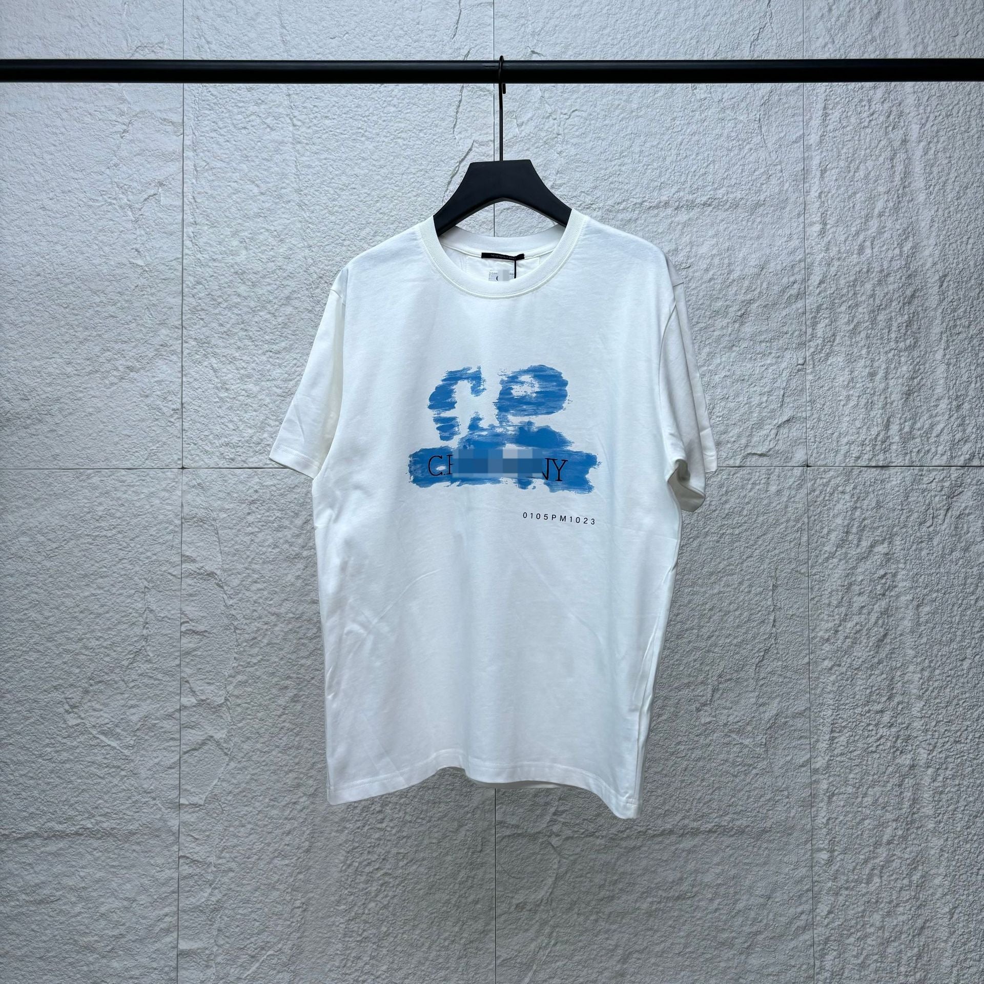 Cp Company T Shirts Embroidery Casual Crew Neck Short Sleeves