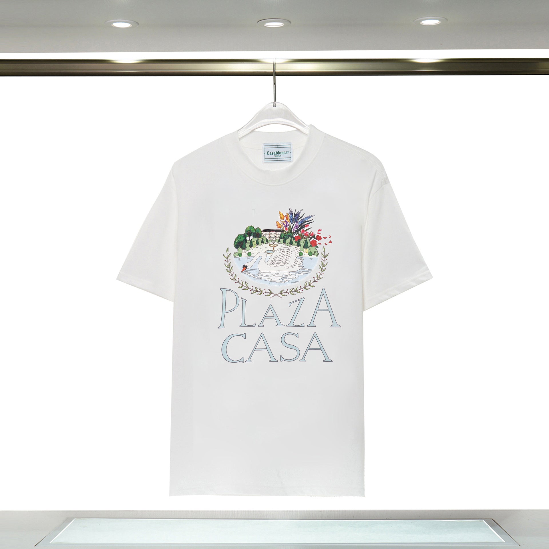 Casablanca T Shirts Spring/Summer Print Loose Cotton Short Sleeve T-Shirt