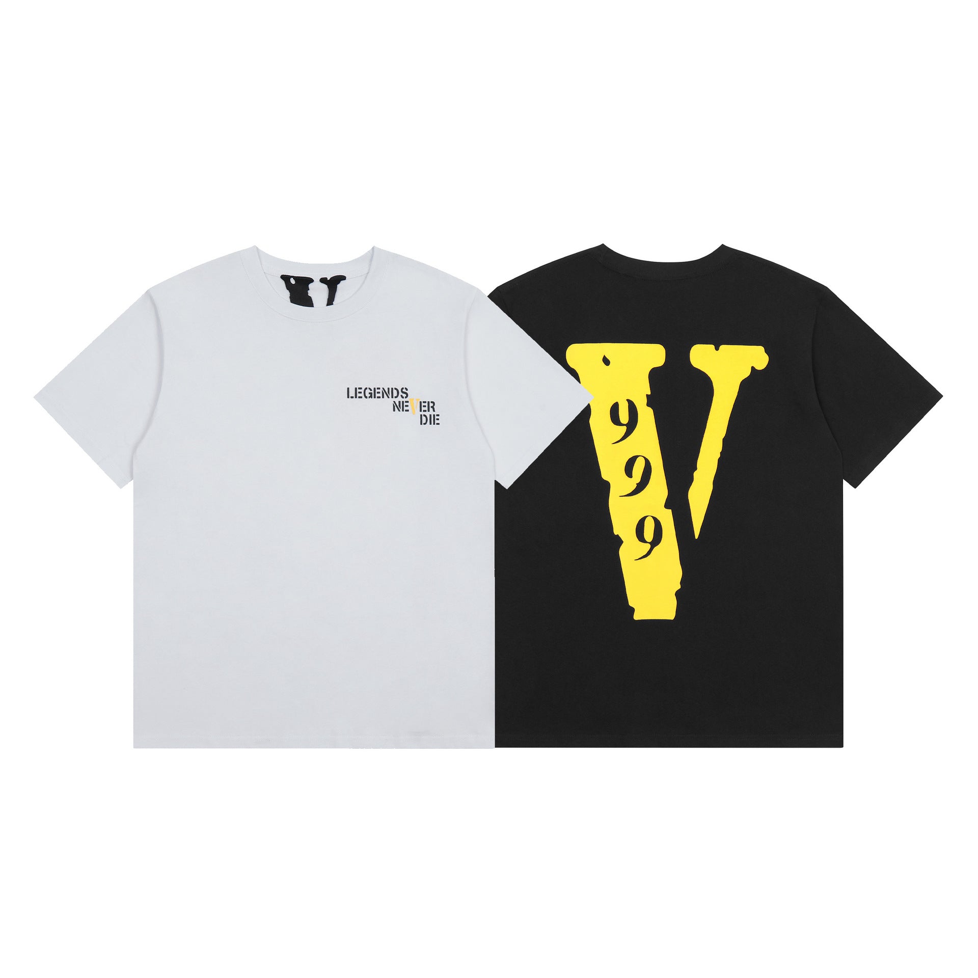 Vlone T Shirt Spring/Summer Print Pattern Crew Neck