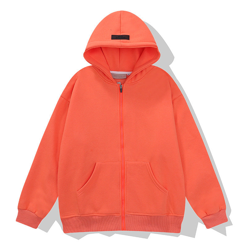 Kanye West Sunday Service Hoodie Fog Three-Dimensional Flocking Brushed Hoody Zipper Cardigan