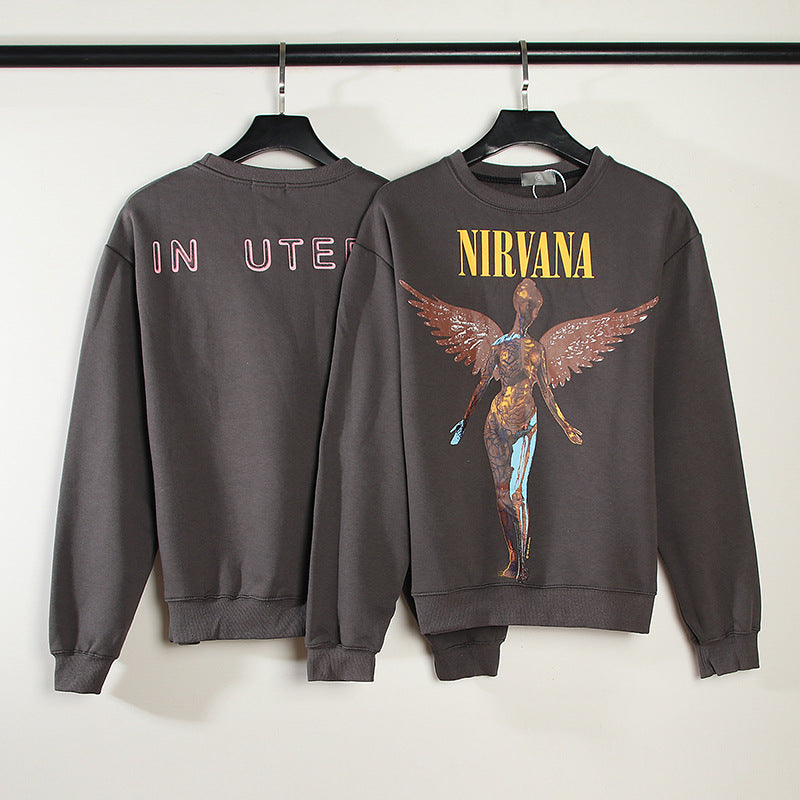 Nirvana Hoodie Rock Band Distressed Couple Loose Retro Sweatshirt