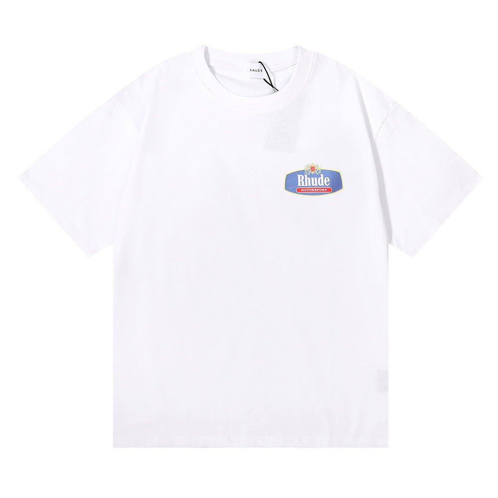 Rhude T Shirt Micro Logo Letter Badge Printed Short Sleeve T-Shirt