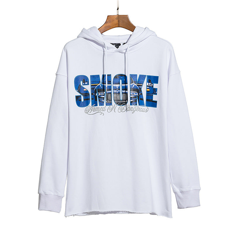 Pop Smoke Hoodies Car Overprint Large V Print Hooded