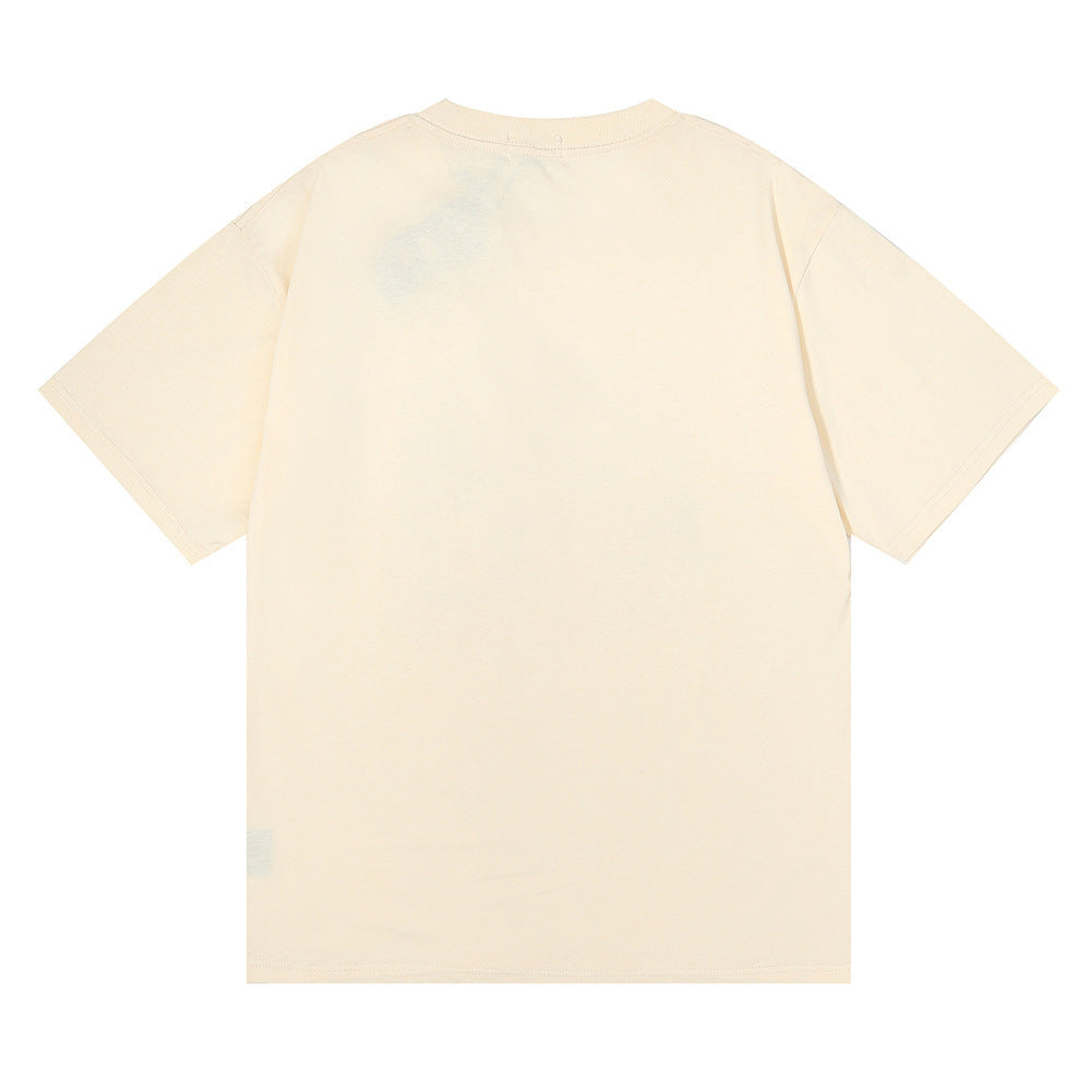 Rhude T Shirt F1 Racing Letter Logo Pattern Short Sleeve T-Shirt