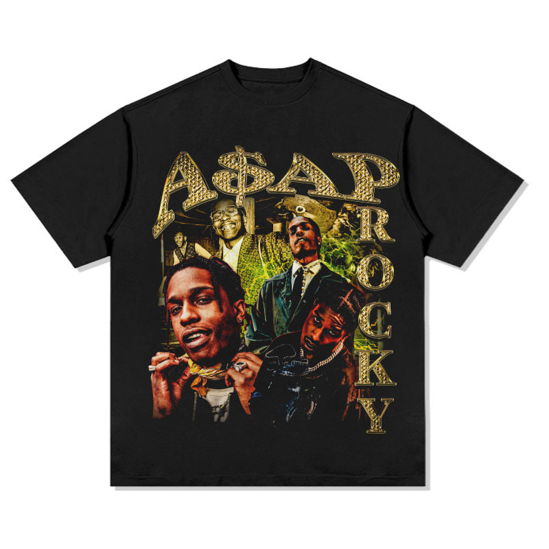 Asap Rocky T Shirts Travis Scott Short Sleeve Eminem ASAP TentacionT-Shirt