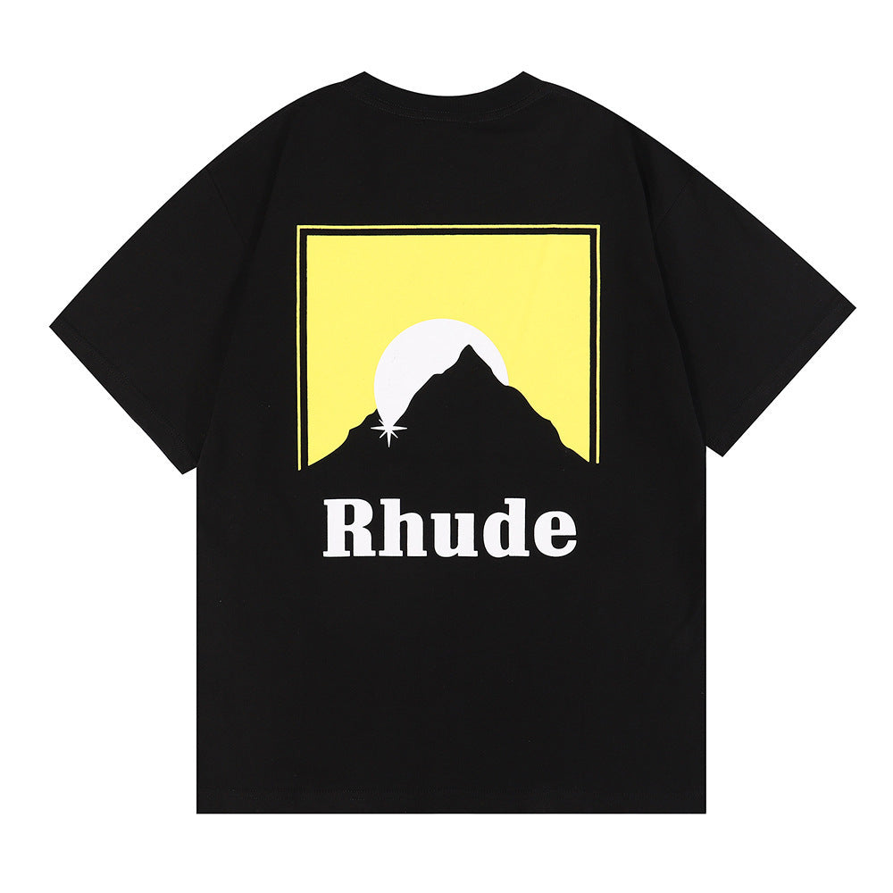 Rhude T Shirt Sunset Printed Short Sleeve T-Shirt