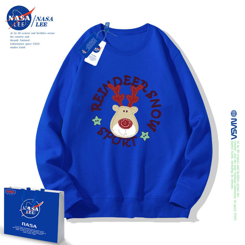 Nasa Children Hoodie Nasa Joint-Name Sweater Autumn Round Neck Loose Casual