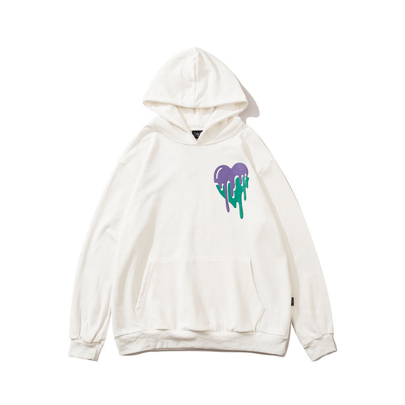 Man Fall Outfits Foam Love Printed Hoodie Autumn Winter Couple Men and Women