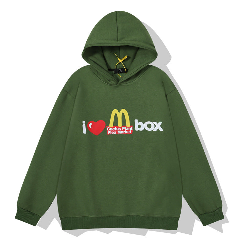 Kanye West Sunday Service Hoodie Autumn And Winter I Love M Box Velvet Padded Hooded Sweatshirt