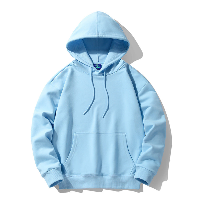 Men Hoodie Solid Color Hoodie Casual Loose plus Size