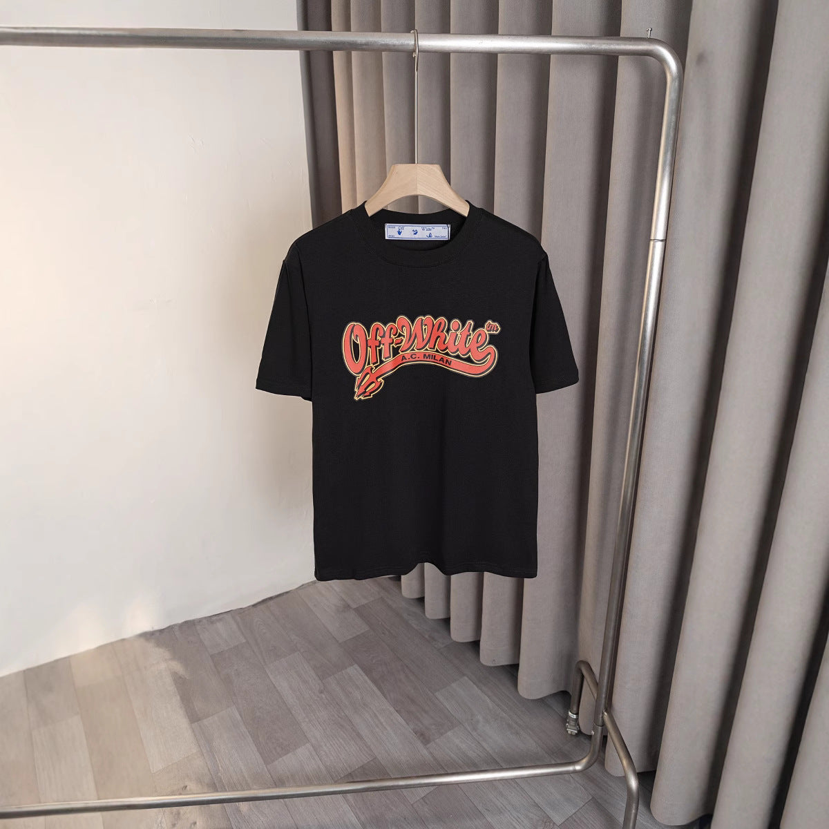 Off White T Shirts OW Letter Arrow Print Crew Neck Pullover Short Sleeves