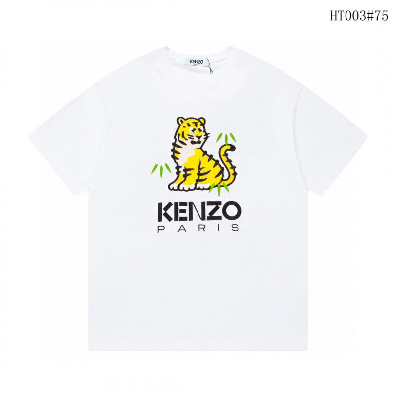 KENZO T Shirt Summer Tiger Head Casual