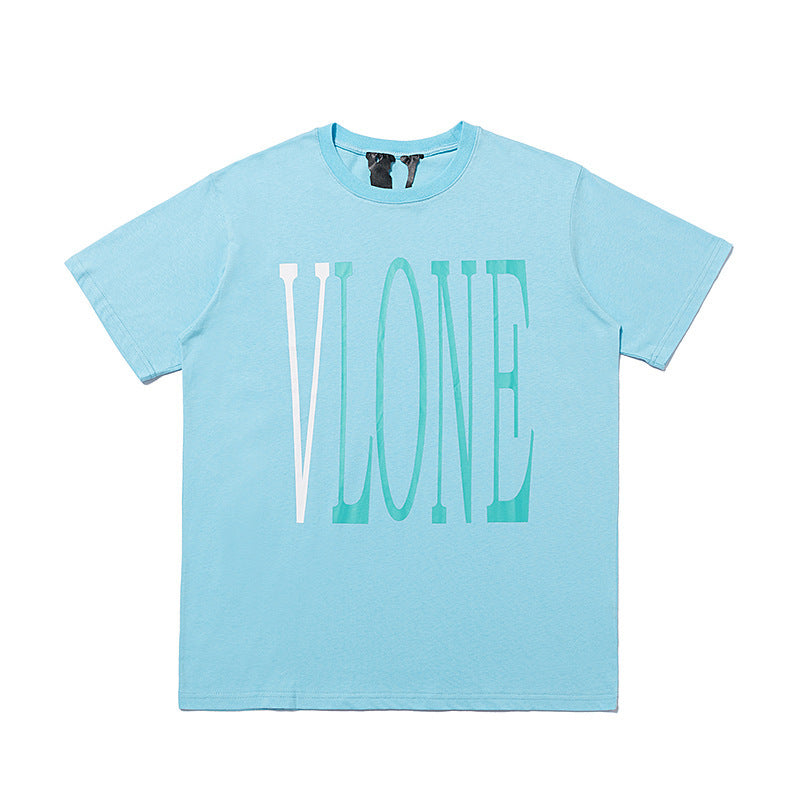 Vlone T Shirt Summer Short-Sleeved Girl Pink Short Sleeve Men'S And Women'S T-Shirt