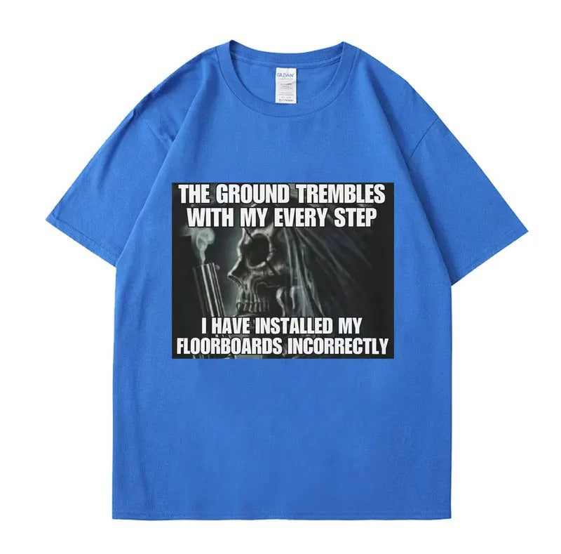 Hard Evil Skeleton Meme T Shirt The Ground mbles with
