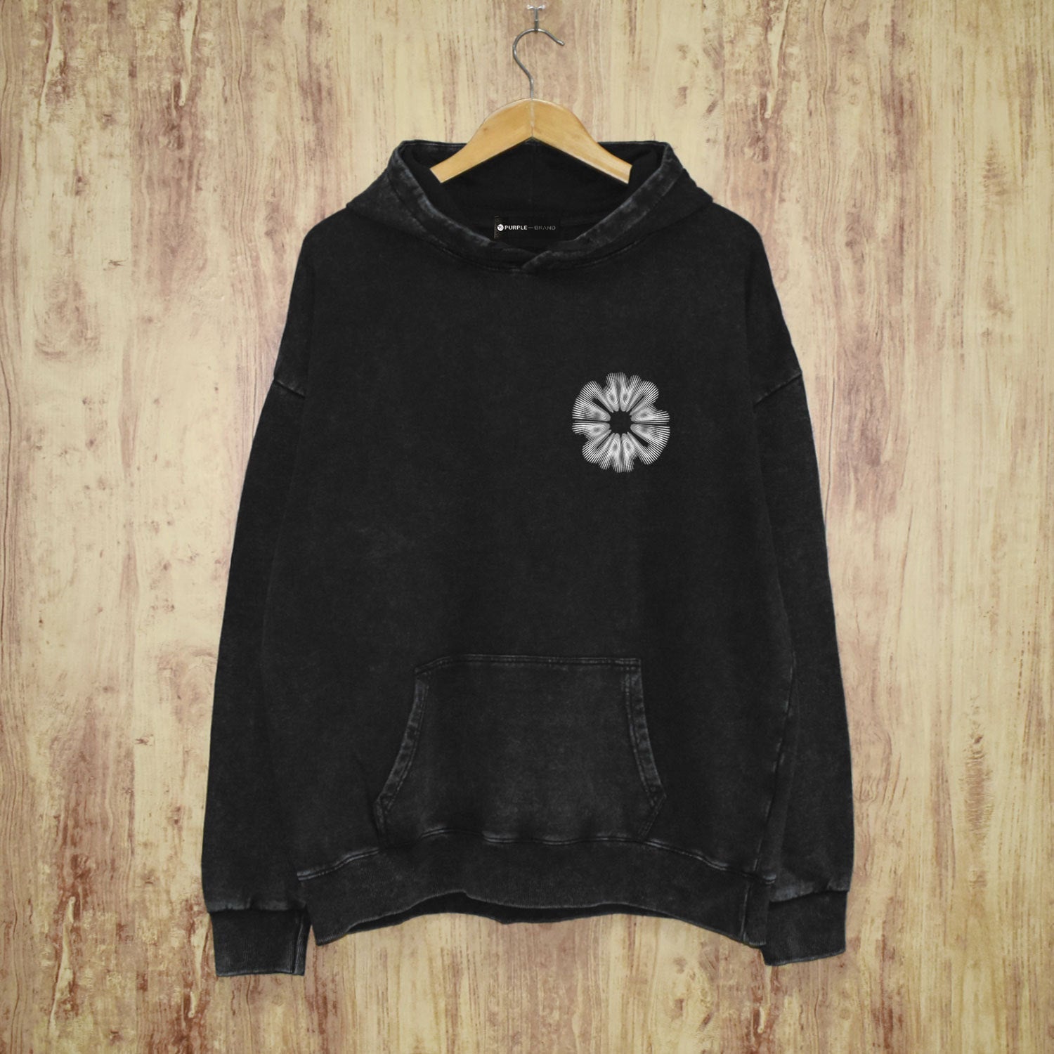 Purple Brand Distressed Hoodie Fashion Old Loose Hooded Sweater