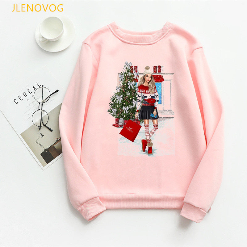 Christmas e and Christmas gifts print hoodies women clothes