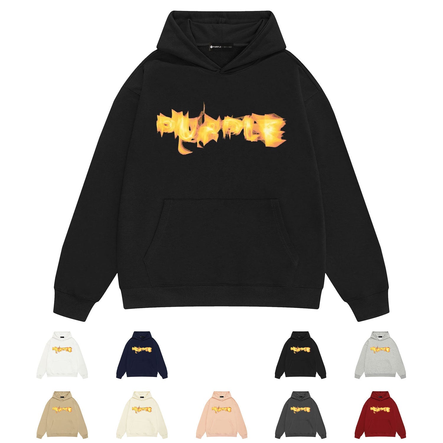 Purple Brand Hoodie Fashion Loose Hooded Sweater